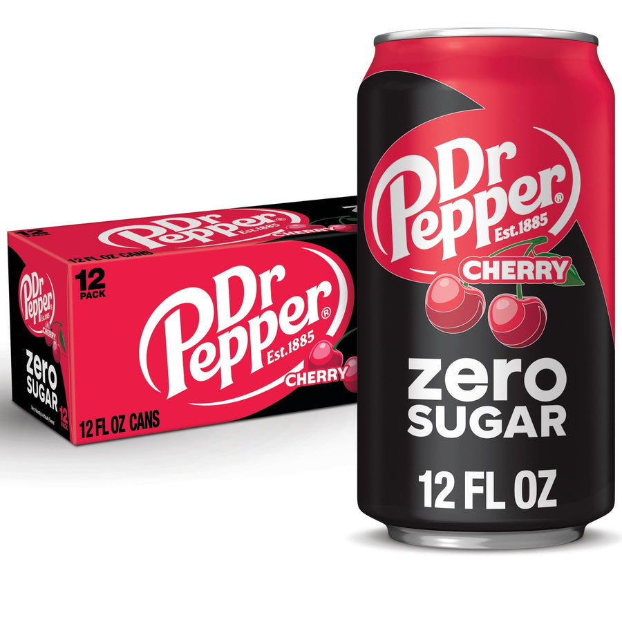 Dr Pepper Cherry Zero Sugar Soda - Active Zero Sugar Sip